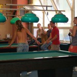 In a billiard club